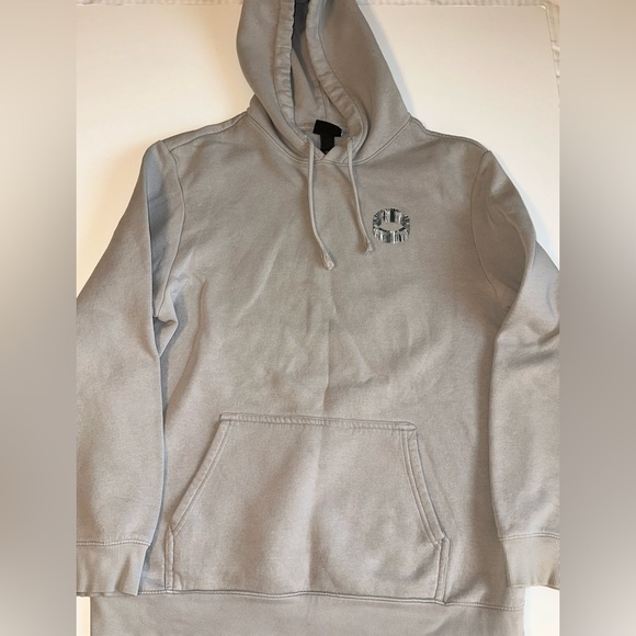 H&M Men’s Hoodie Size L Standard Fit Light Gray Cotton Blend Pullover - Picture 1 of 9